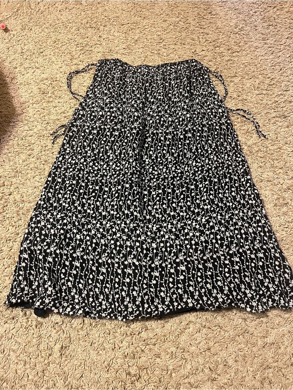 Black & White Floral Maxi Skirt